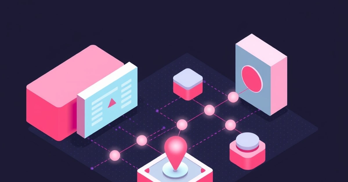 Isometric scene of injected instructions hijacking an AI agent's tool-call execution.